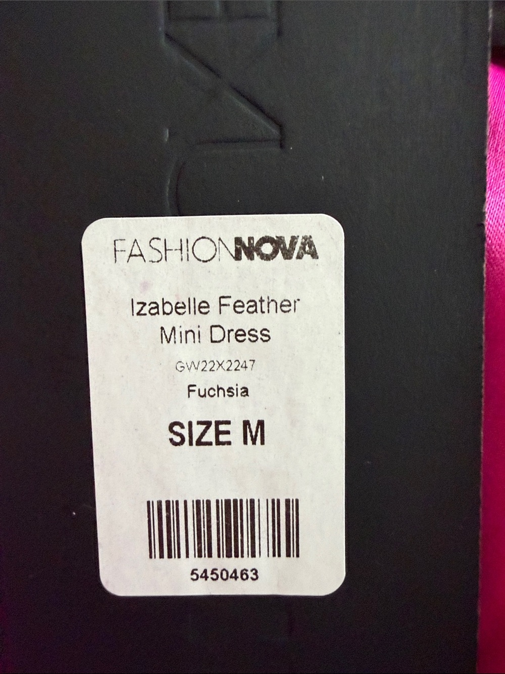 Fashion Nova Hot Pink Feather Mini Dress - Picture 3 of 4